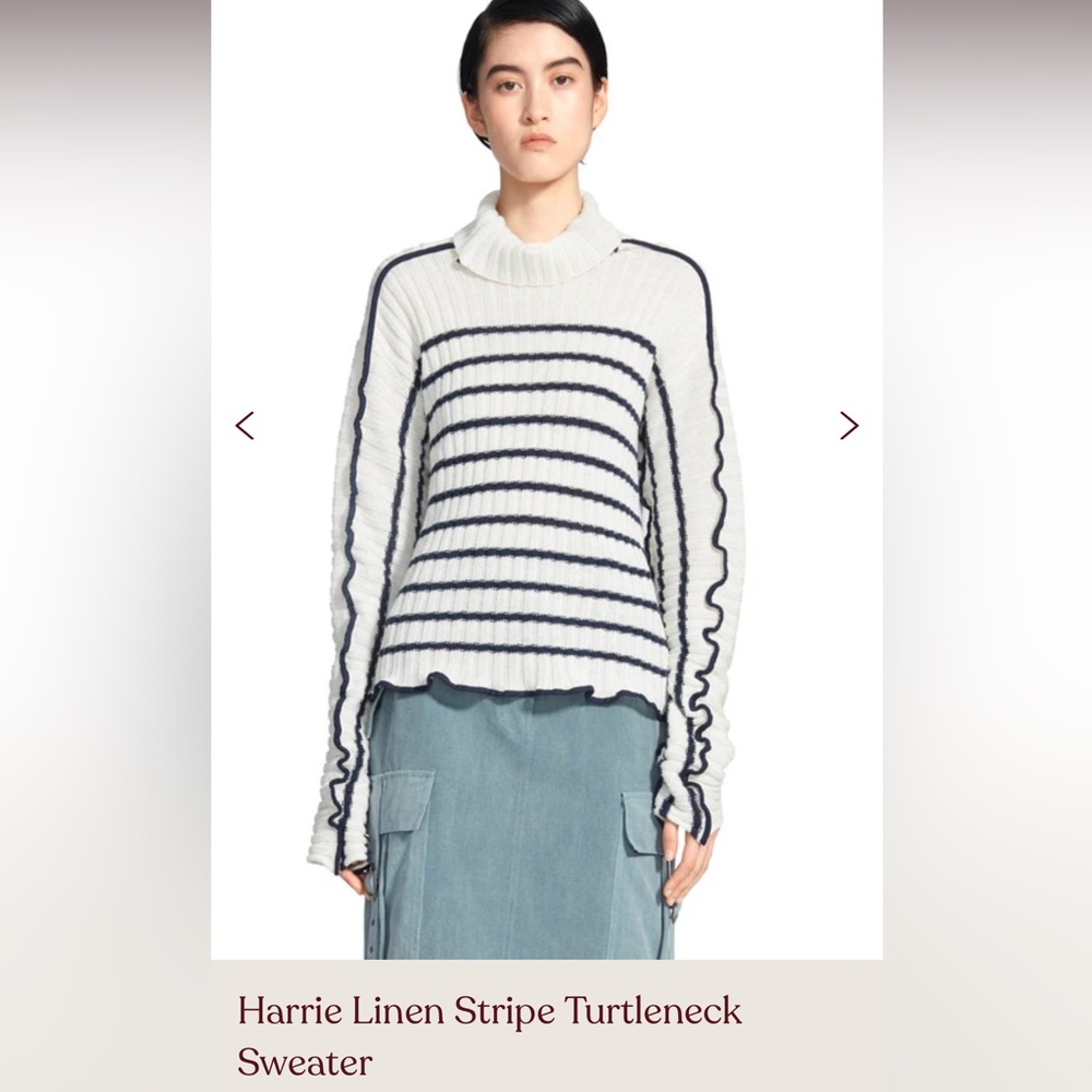 Sies Marjan Striped Turtleneck Sweater - 100% Linen